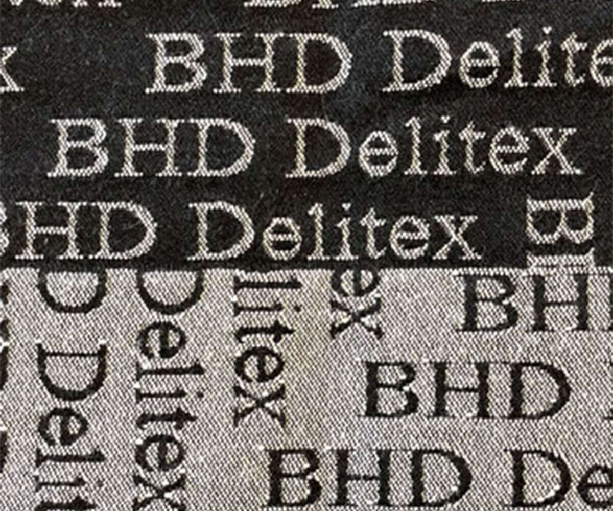 Jacquard: sofa base fabric with customizable embroidered logo
